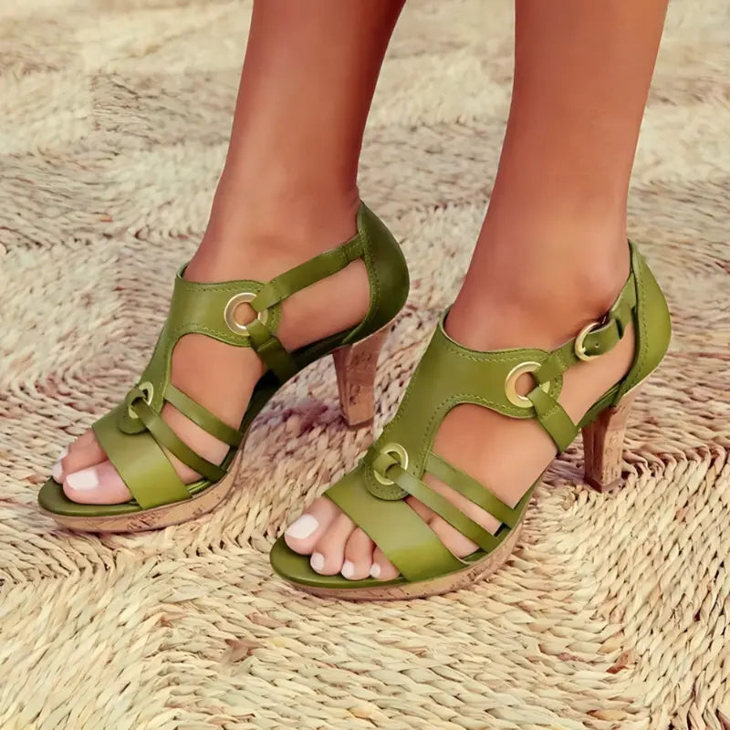 Sandales À Talons Coniques Pour Femme Avec Slingback Design Chic Élégant Idéales Jour Et Nuit