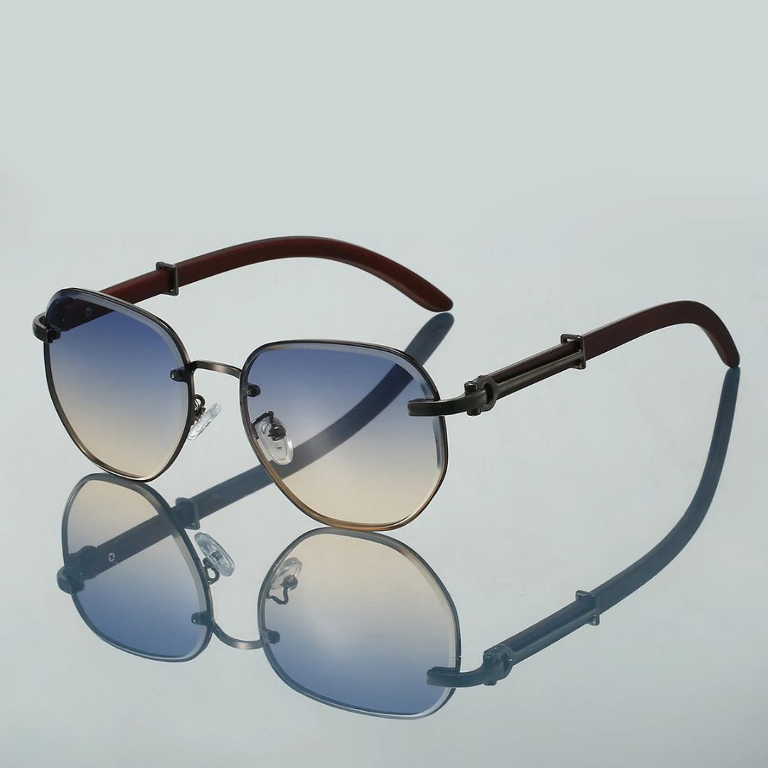 Lunettes de Soleil Summit Vision Unisexe Cadre en Alliage Métal Léger Protection UV400 Verres Dégradés