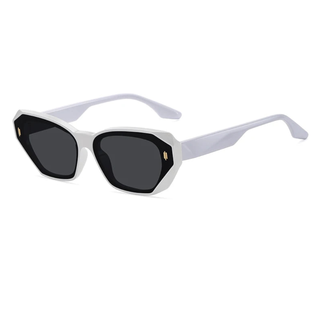 Amawinc Lunettes De Soleil Œil De Chat Verres Polarisés Teinte Thé Protection UV 400 Acétate Brillant
