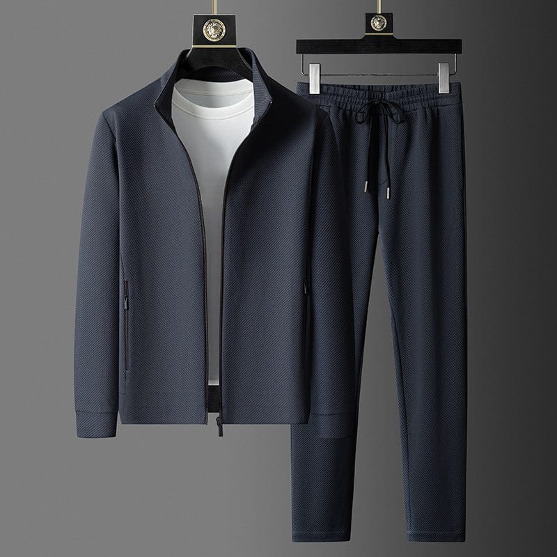 Amawinc Ensemble Survêtement Homme Nordic Flair Veste À Fermeture Éclair Pantalon Jogging Coupe Slim