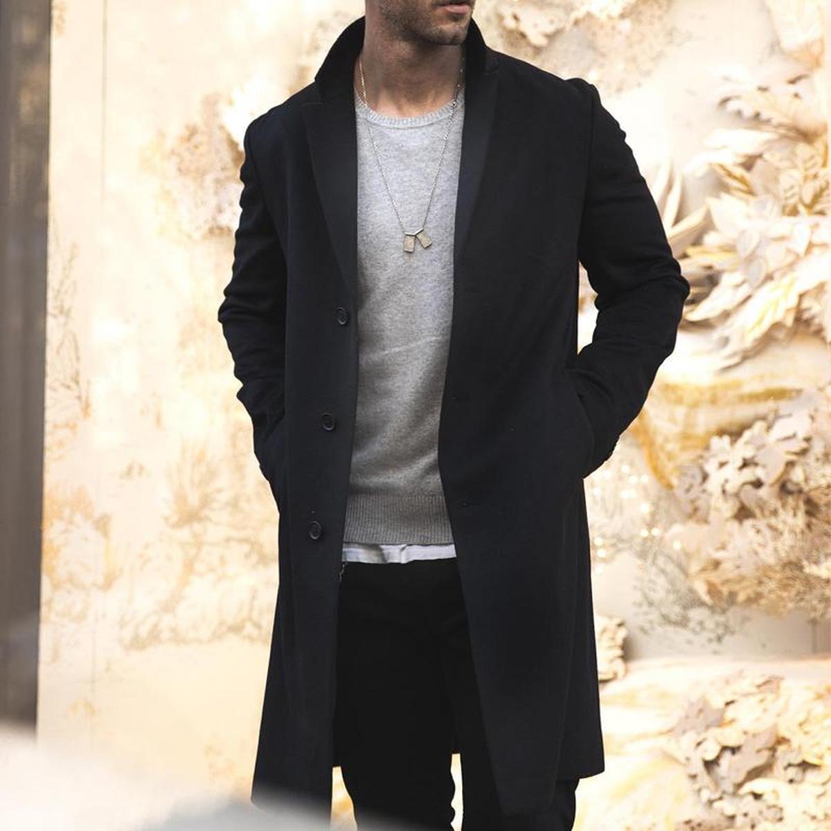 Manteau Long Classique Pour Homme Style Rue Amawinc Couture Intemporelle Pour Une Garde Robe Hivernale Moderne