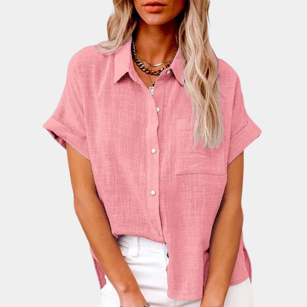 Bella Blouse à Boutons Été Confort Léger Idéale pour le Travail et les Sorties en Plein Été