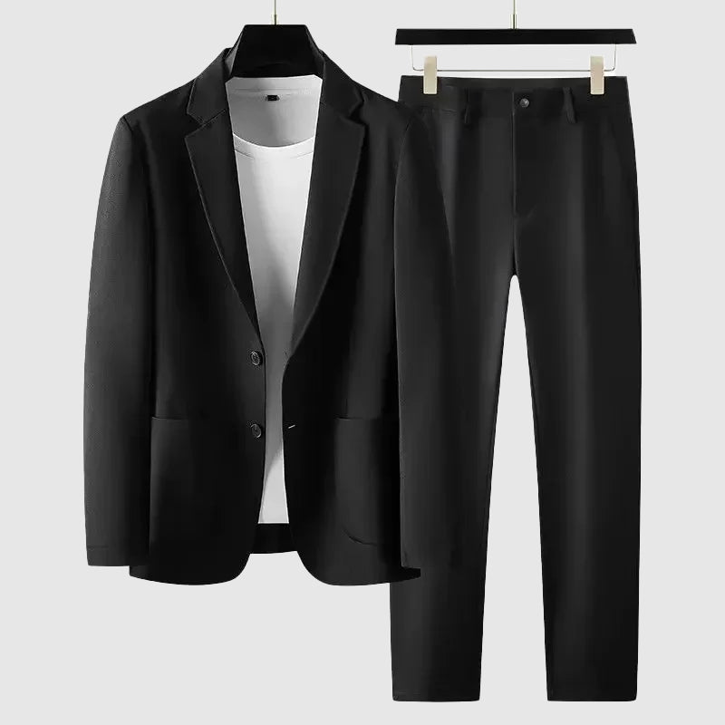 Costume Homme Sur Mesure Amawinc Blazer Revers Cranté Pantalon Slim Fit Tenue Formelle