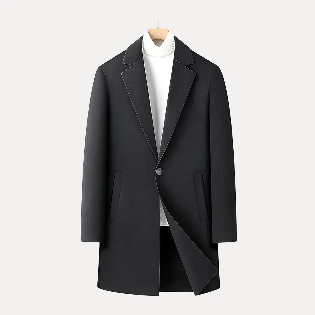 Manteau Homme En Mélange De Laine Theodore Réversible Double Face Design Coupe Ajustée Waylynn