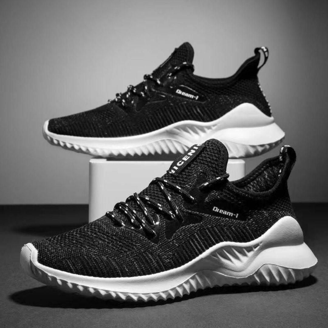 Jim Pulse Baskets Respirants Haut En Mesh Bicolore Semelle Absorbante Ajustement Type Chaussette Flexible