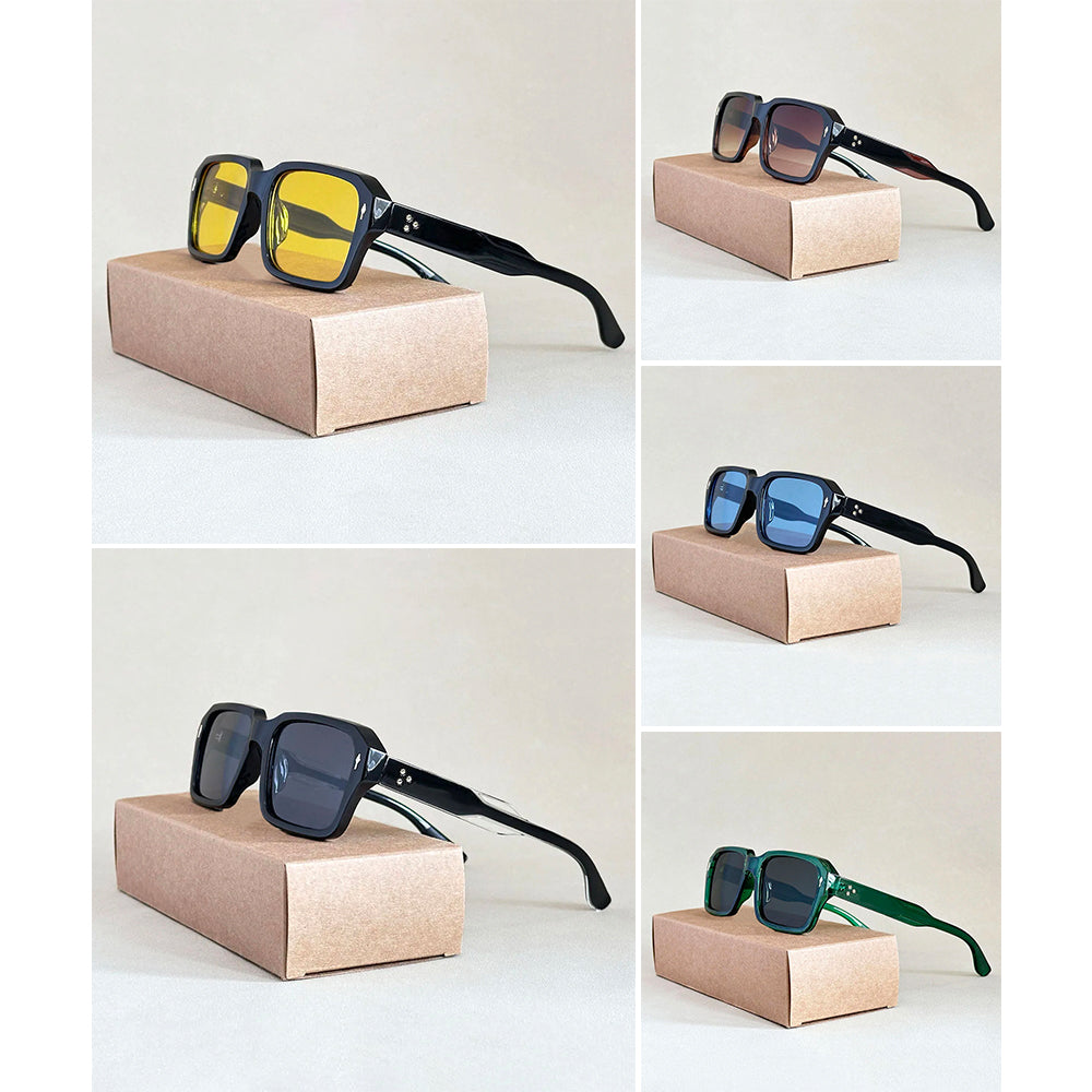 Lunettes De Soleil Carrées Timeless Vision Moderne En Polycarbonate Lentilles TAC UV400 Anti Reflet Photochromiques