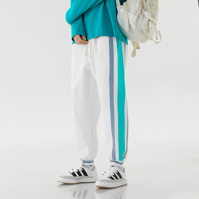 Joggeurs Rétro Turbo Stripe À Rayures Latérales Bicolores Pour Mouvement Confort Et Style Années 90