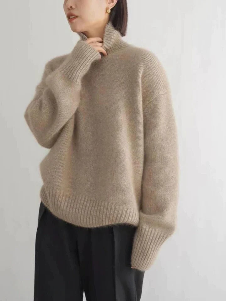 Pull Col Roulé Pour Femme Amawinc Confortable Et Polyvalent Pour Le Quotidien Avec Silhouette Épurée