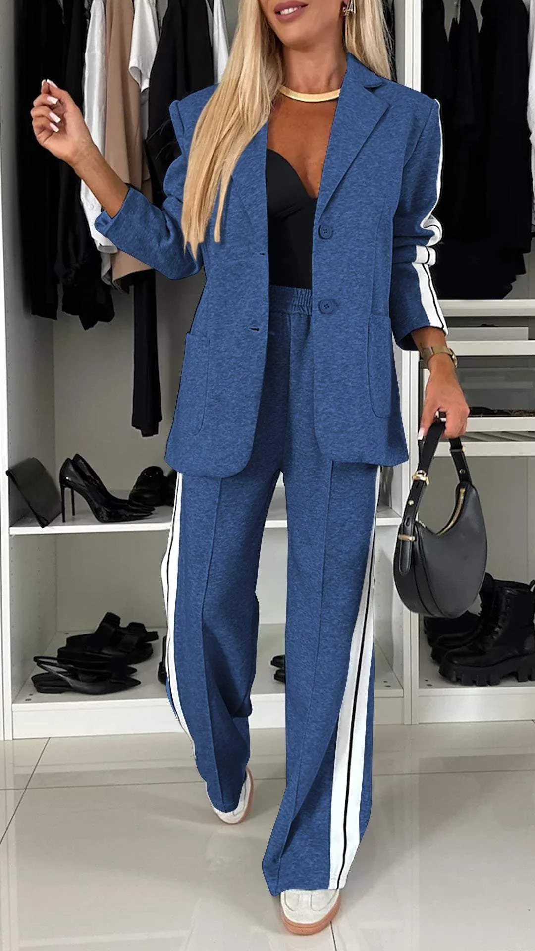 Baumwollblazer für Damen mit langen Ärmeln – elegant für Business