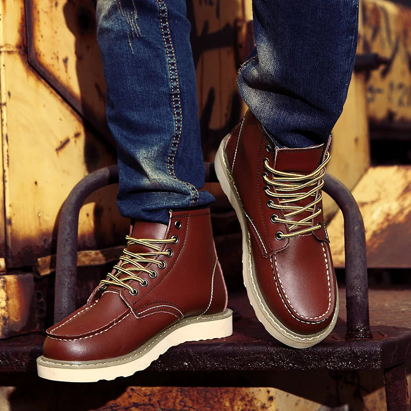 Herrenstiefel im Retro-Design: warm und robust