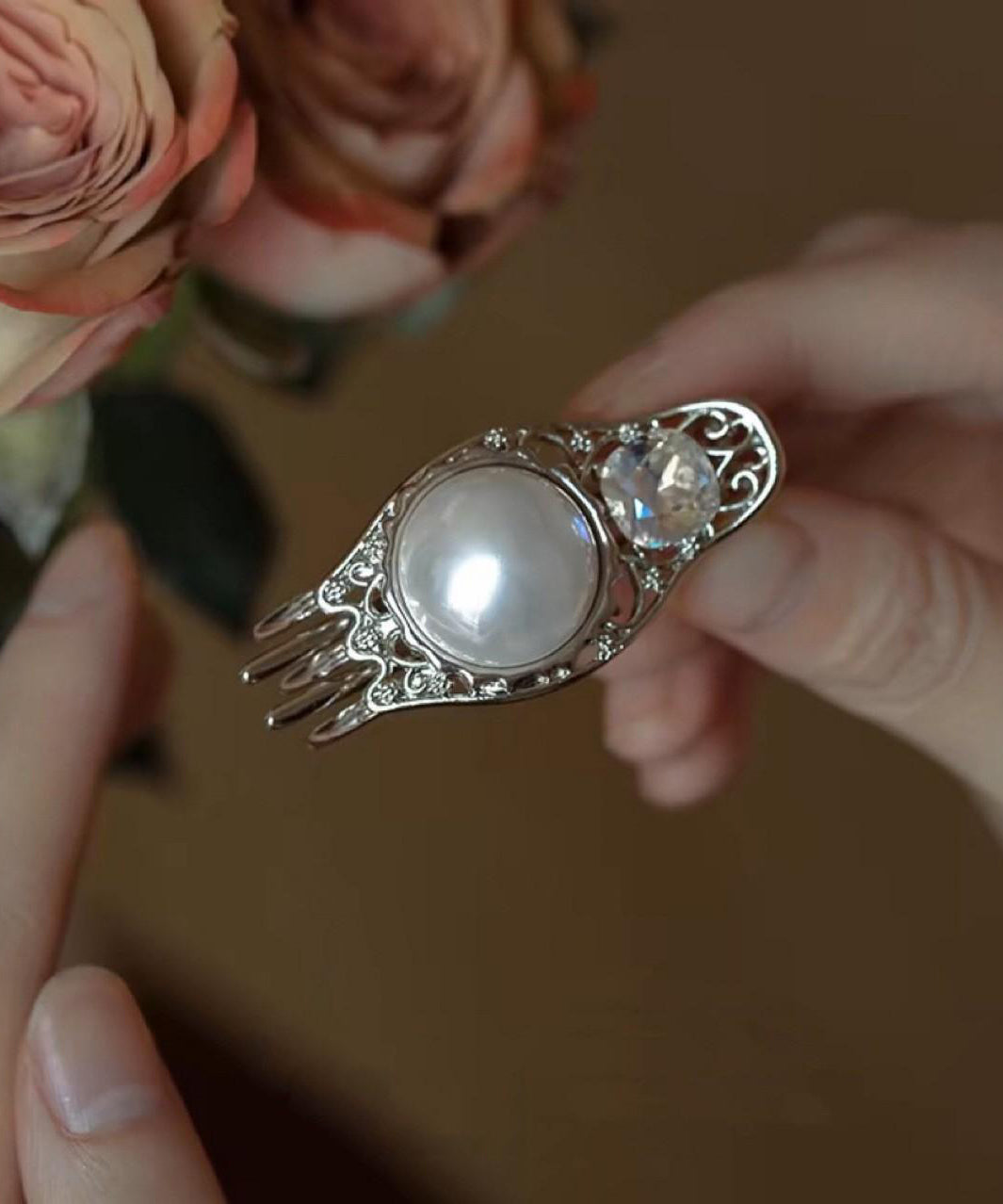 Épingle à cheveux unique en alliage de soie et cristal de zircone - Amawinc
