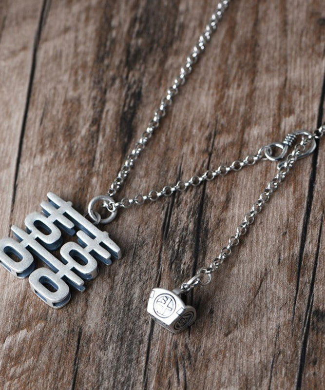 Collier Lariat Double Bonheur en Argent Sterling et Soie Unique - Amawinc