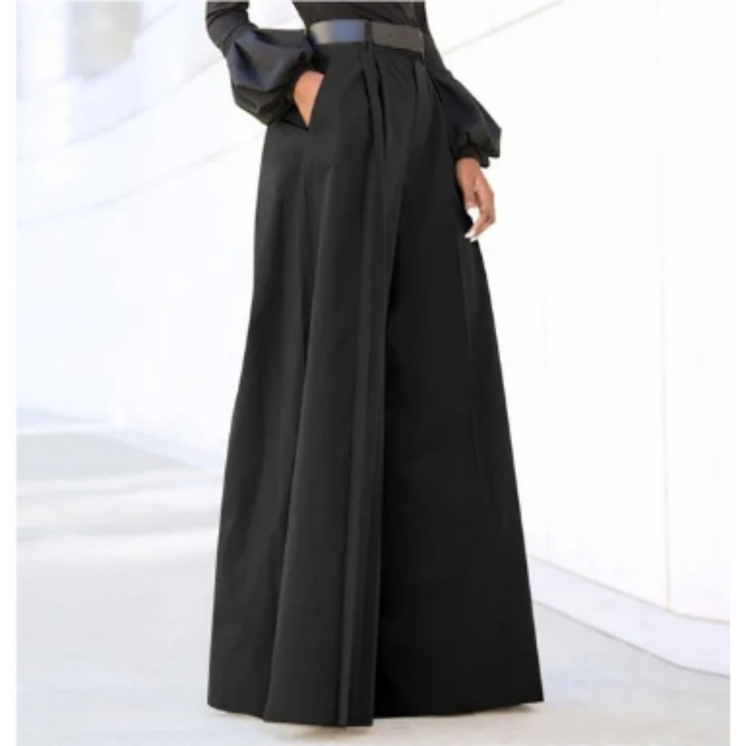 Zorvanna Damenhose: Einfarbige, weite Hose