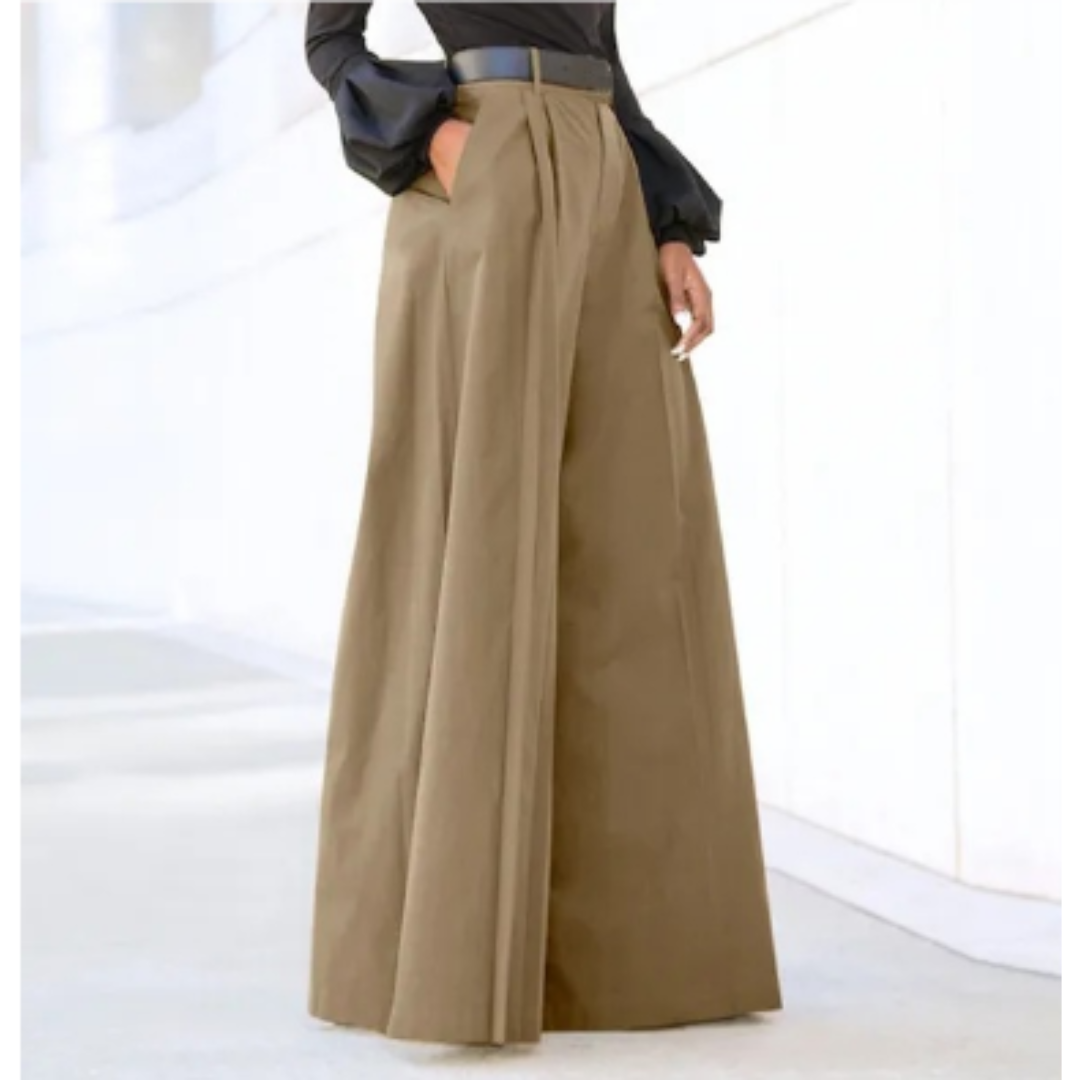 Zorvanna Damenhose: Einfarbige, weite Hose