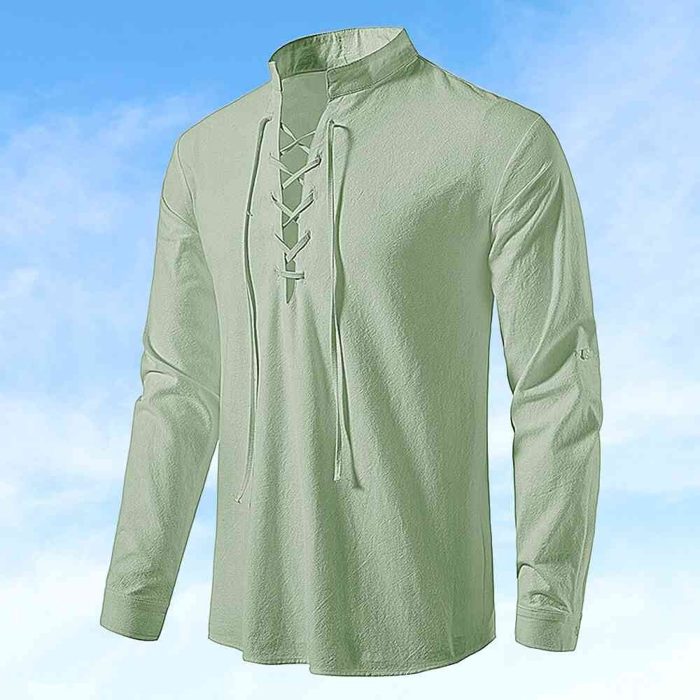 Daves lässiges Herrenhemd aus Baumwolle und Leinen