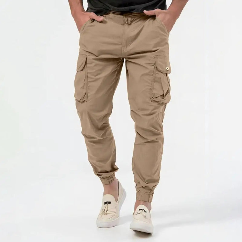 UrbanFlex Pantalon Jogging Cargo Léger Avec Stretch Et Poches Latérales À Rabat Coupe Slim