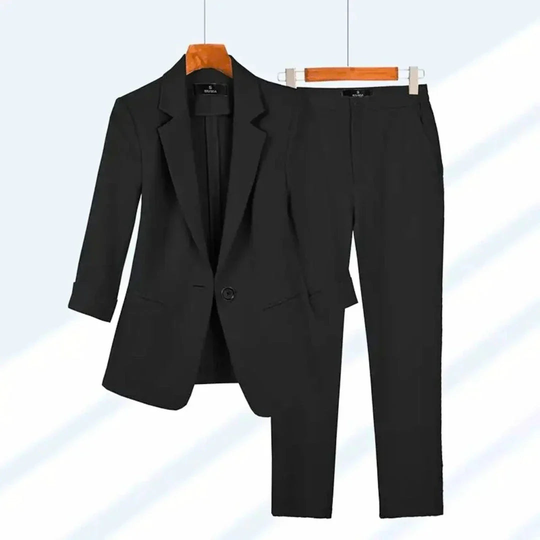 Ensemble Tailleur Pour Femme Blazer Et Pantalon Classique Deux Pièces Pour Affaires