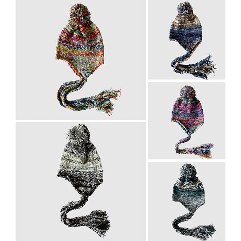 Valentina Rossi Aurora Rêves Bonnet Tricoté Artisanal Fait Main Pour L'Hiver Avec Chaleur Et Couleur