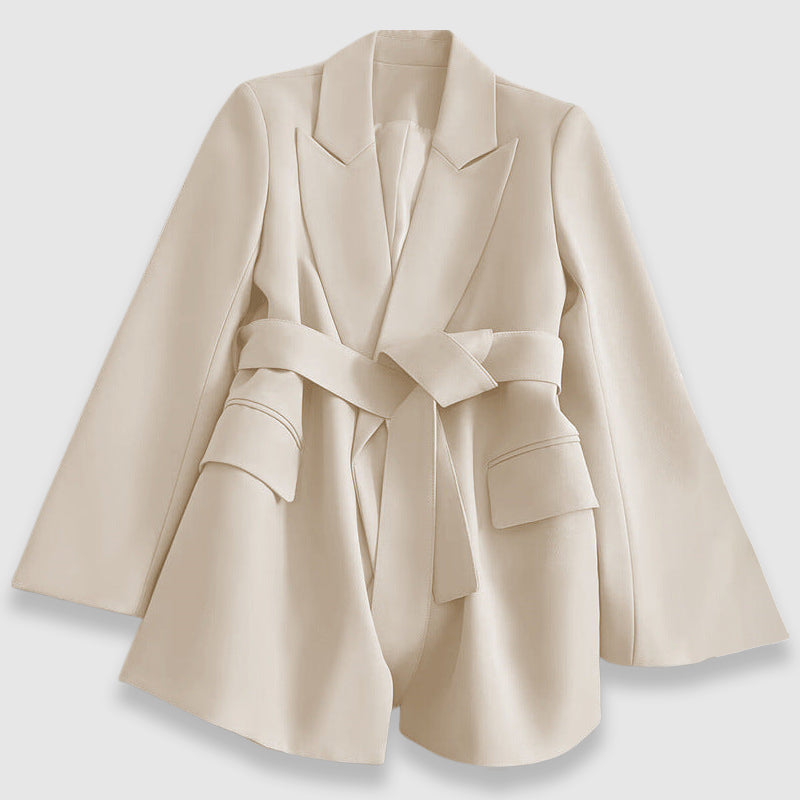 Valentina Rossi Blazer Chic Luxe Ceinturé Col en Revers Élégant Veste Tailleur Vibrante Bureau et Occasions