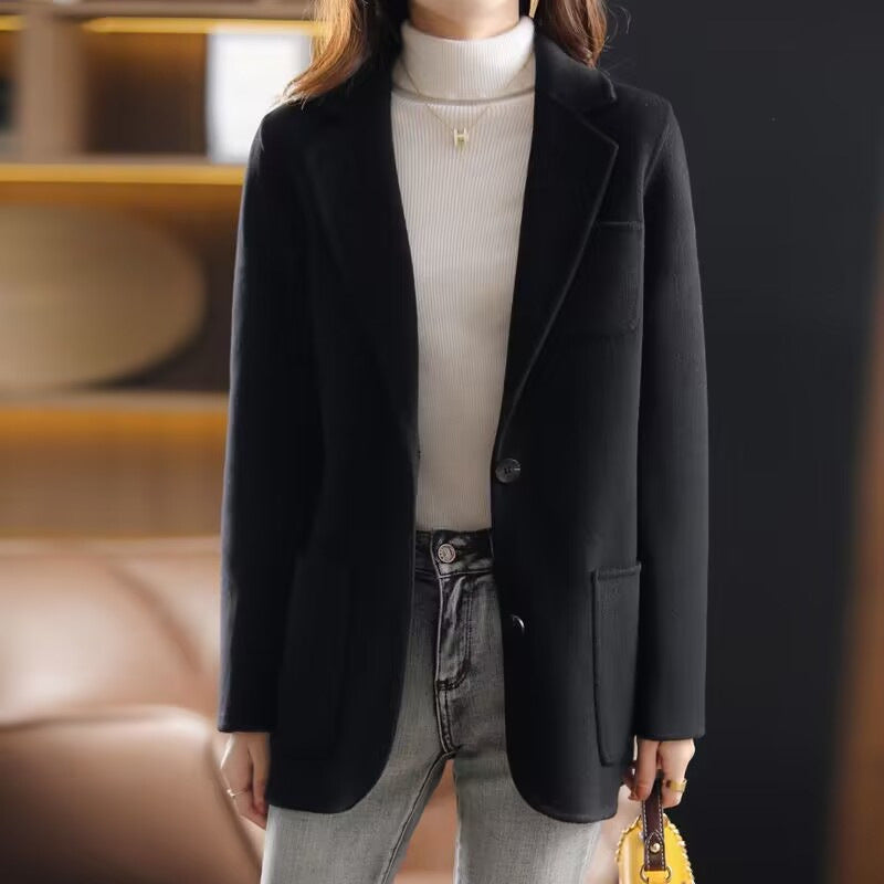Valentina Rossi Manteau Long Divine Allure En Mélange Laine Polyamide Luxueux Et Chaud Pour Saisons