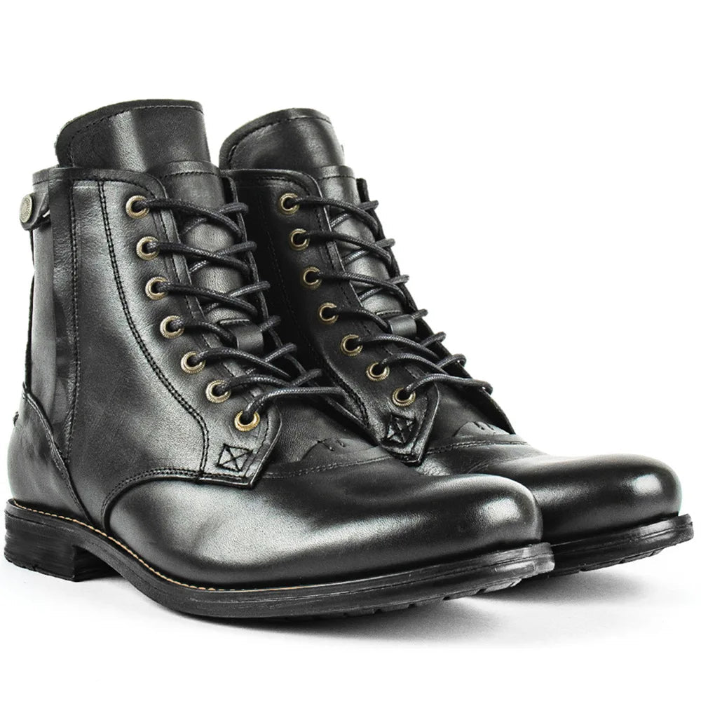 Bottes Tactiques En Cuir Pleine Fleur Orion Fait Main Confort Ergonomique Et Résistance Pour Plein Air Et Ville