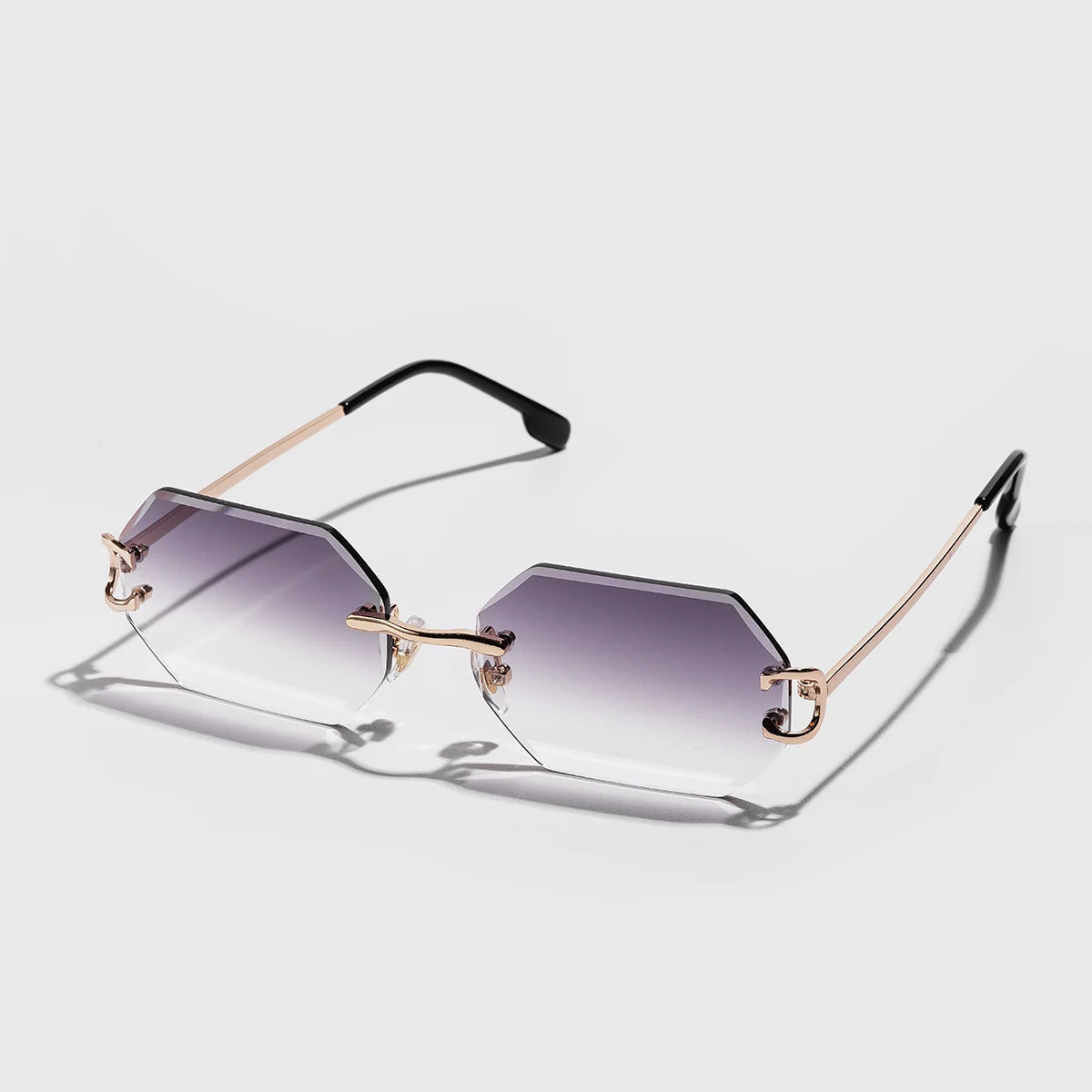 Valora Lunettes Sans Monture Octa Géométrie Audacieuse Élégance Aérée Accents Métalliques Légères