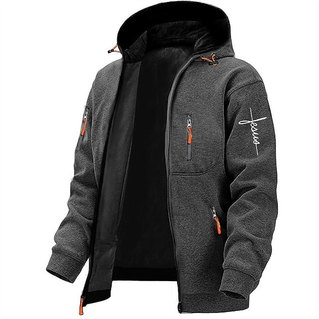 Bequemer Kapuzenpullover mit Reißverschluss von Fudus