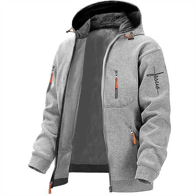 Bequemer Kapuzenpullover mit Reißverschluss von Fudus