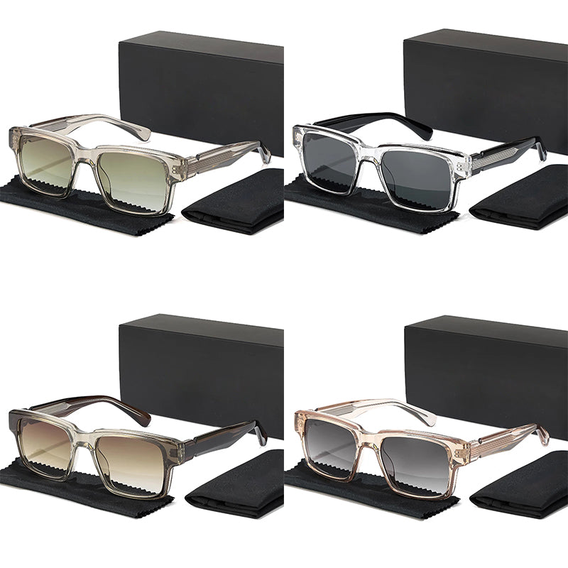 Lunettes de Soleil Vortex Urban Edge Caterside Silhouette Carrée Verres Dégradés UV400 Monture Claire et Bras Noirs