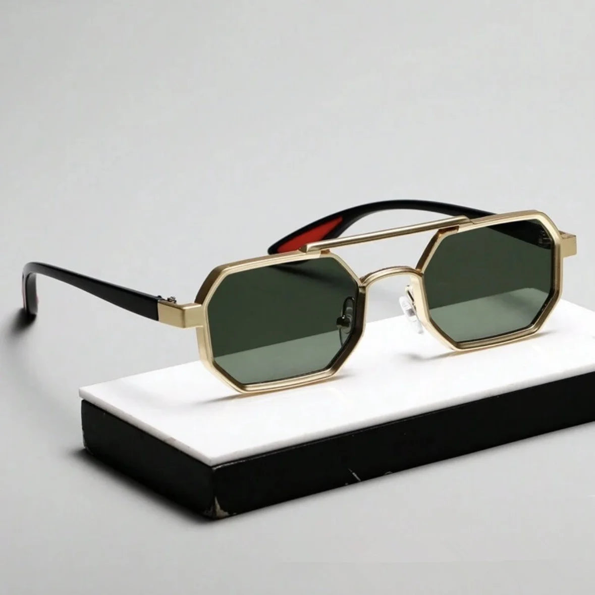 Lunettes de Soleil Vortex Edge Octa Métal Cadre Octogonal Élégant Verres Teintés UV Protection et Confort
