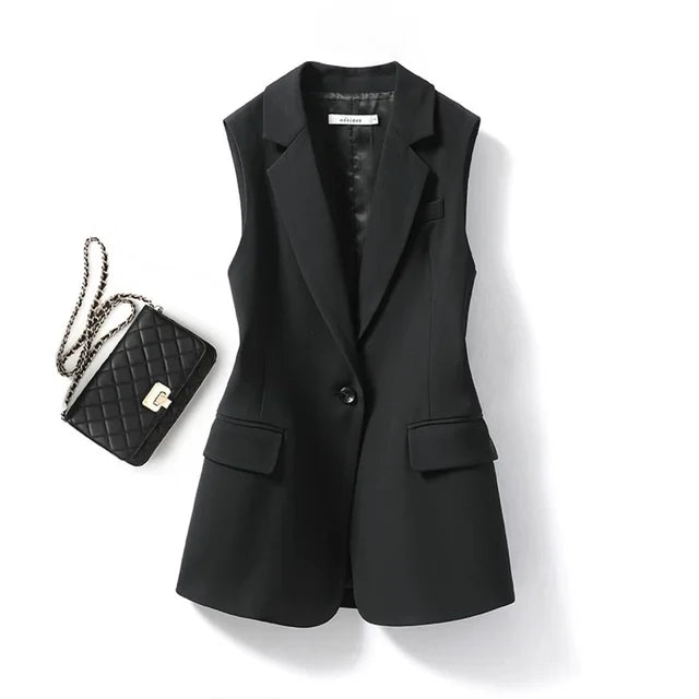 Klassischer Blazer ohne Ärmel