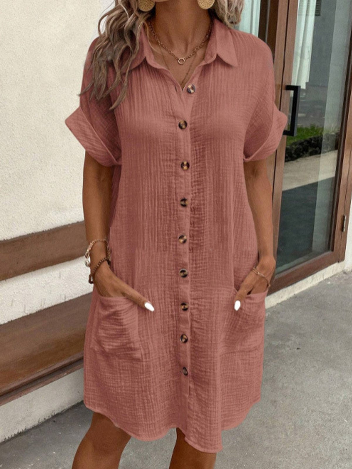 Brooklyn Robe Polo En Coton Décontractée Et Drapée Pour Été Style Polyvalent Et Confortable