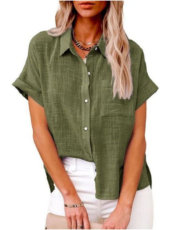 Baumwoll-Leinen Bluse von Janice Lockerer