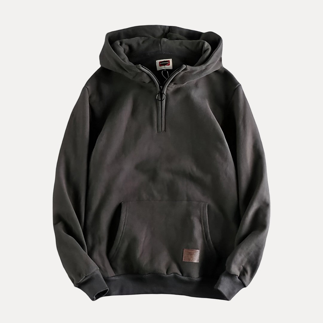 Amawinc Pull À Capuche Décontracté Pour Homme À Manches Longues Poche Kangourou Frontale Minimaliste Confort Quotidien