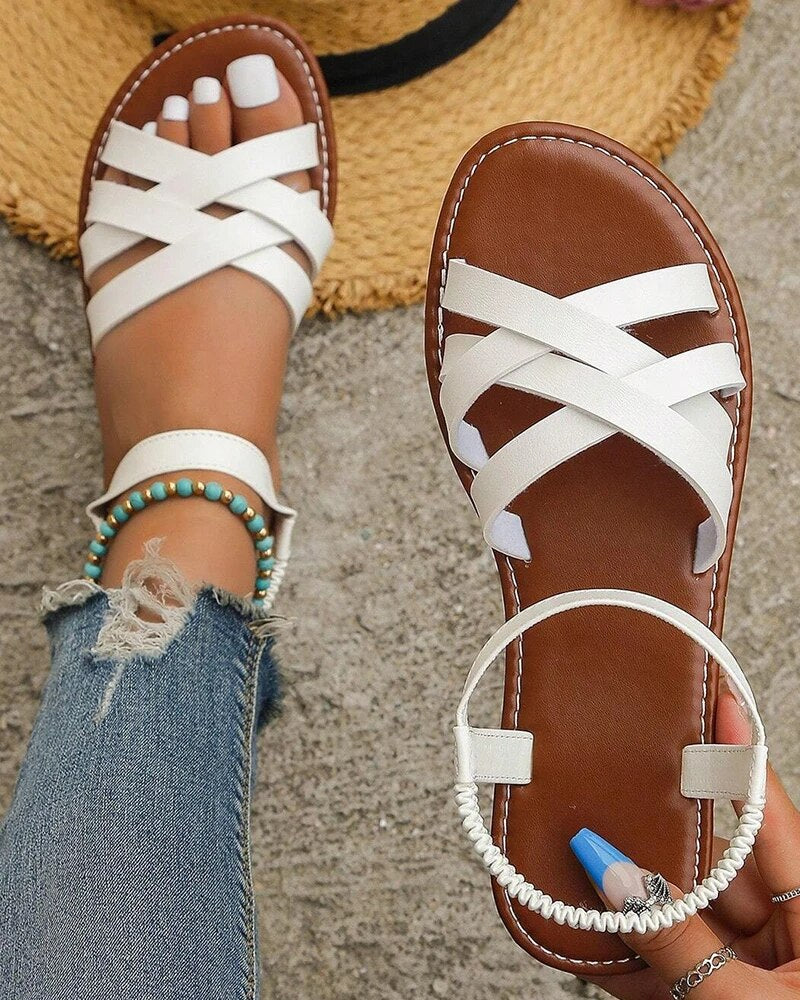 Elvia Orthopädische Kreuzriemensandalen