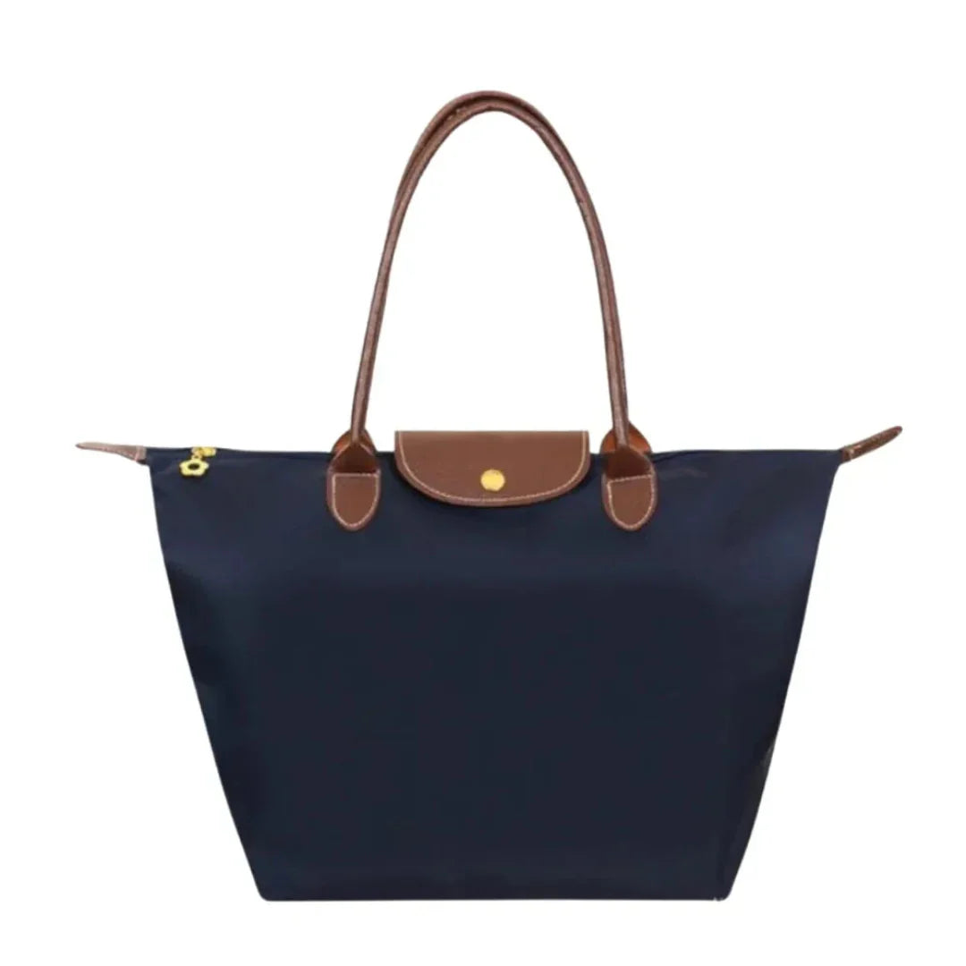 Waylynn Sac Cabas Pliable Pour Femmes En Nylon Résistant À L Eau Léger Avec Poignées En Cuir