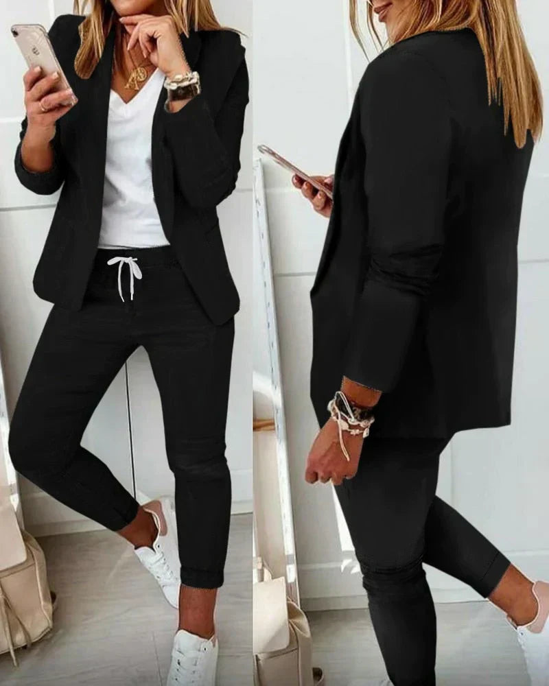 Avelena Elegant Blazer and Trousers Set