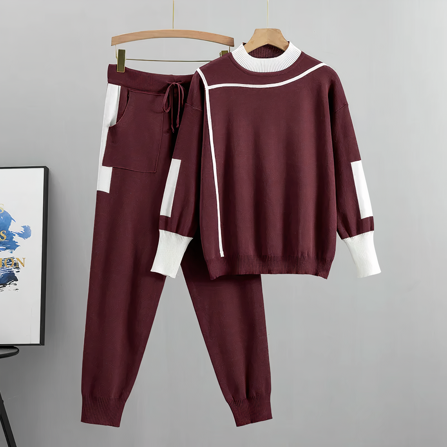 Zaria Trainingsanzug Set mit Farbblock-Design