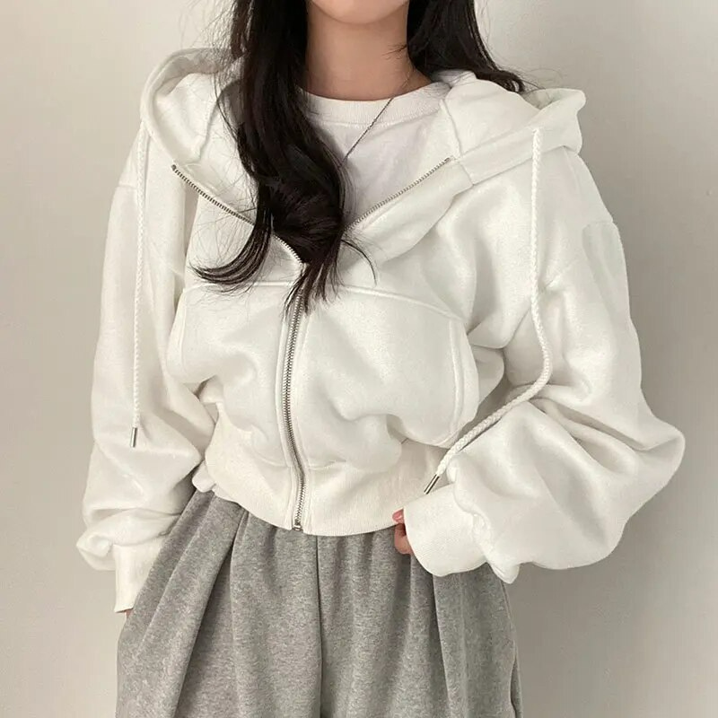 Kylie Sweat Court À Capuche Zippé Pour Femme Tendance Et Confortable Parfait Pour Le Quotidien Décontracté