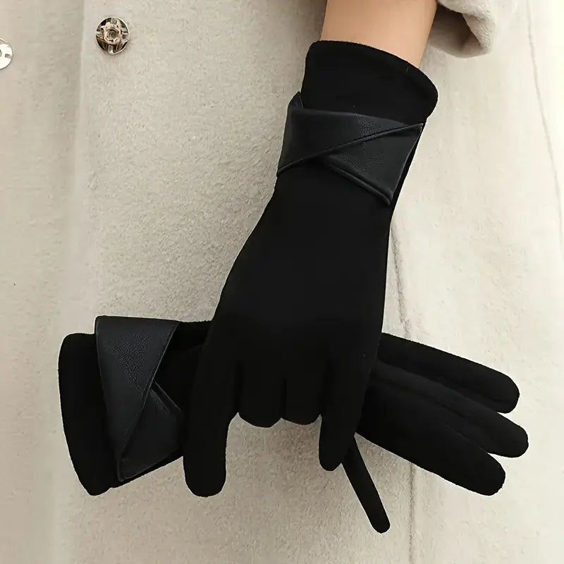 Gants D'Hiver Isabella En Velours Avec Doublure Polaire Et Compatible Écran Tactile