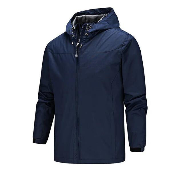 Veste Imperméable Homme Avec Capuche Coupe Regular Coutures Étanches Pluie Urbaine