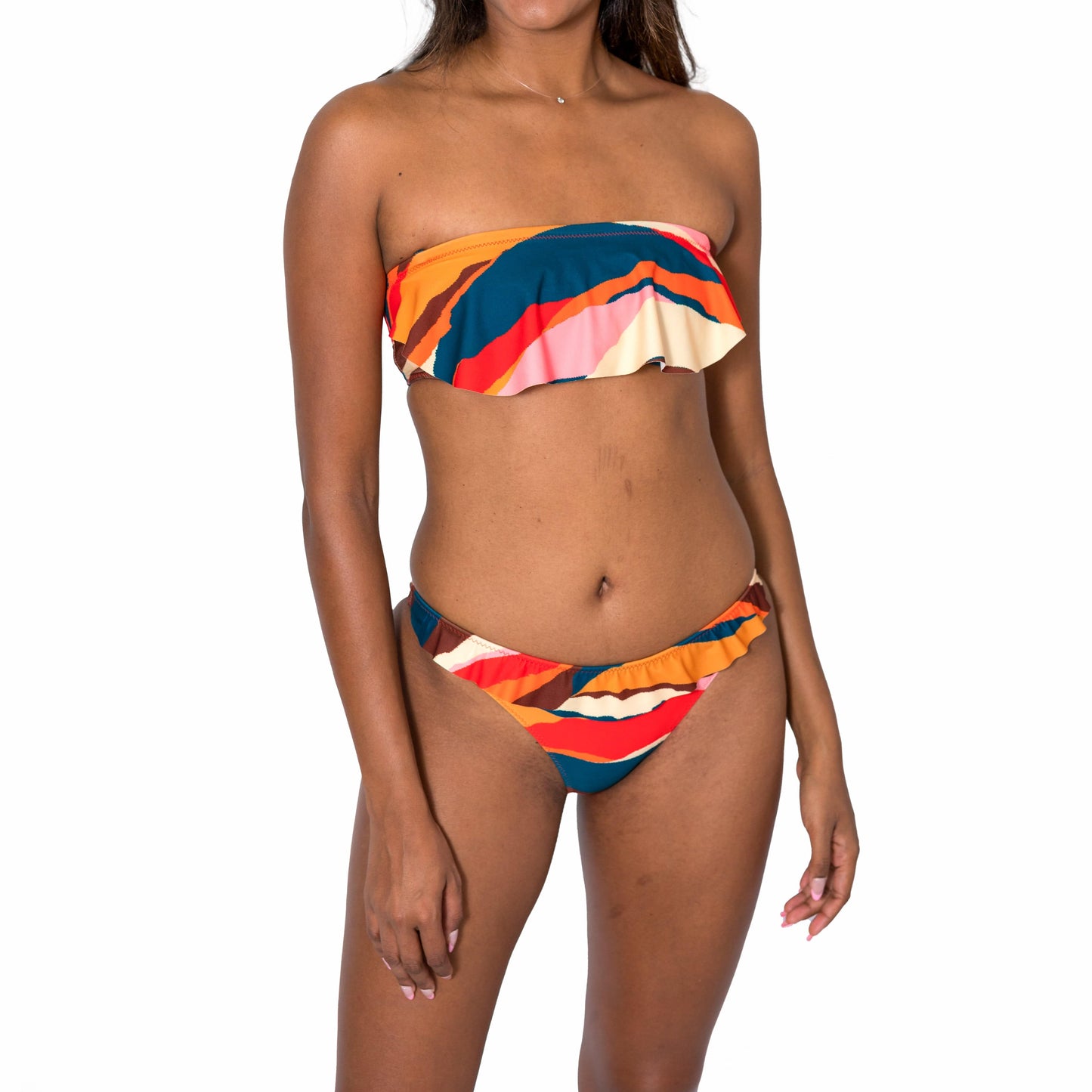 Bandeau Top with Ruffle Detail by Fudus