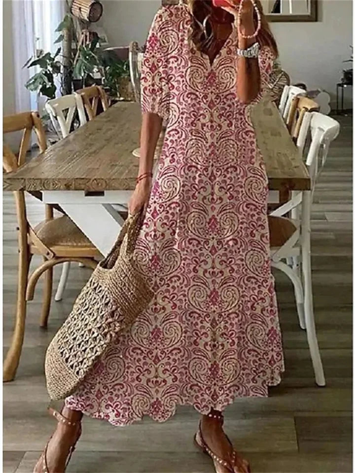 Riley Robe Maxi Florale Amawinc Silhouette Légère Et Féminine Idéale Pour Étés Décontractés Et Sorties Bord De Mer