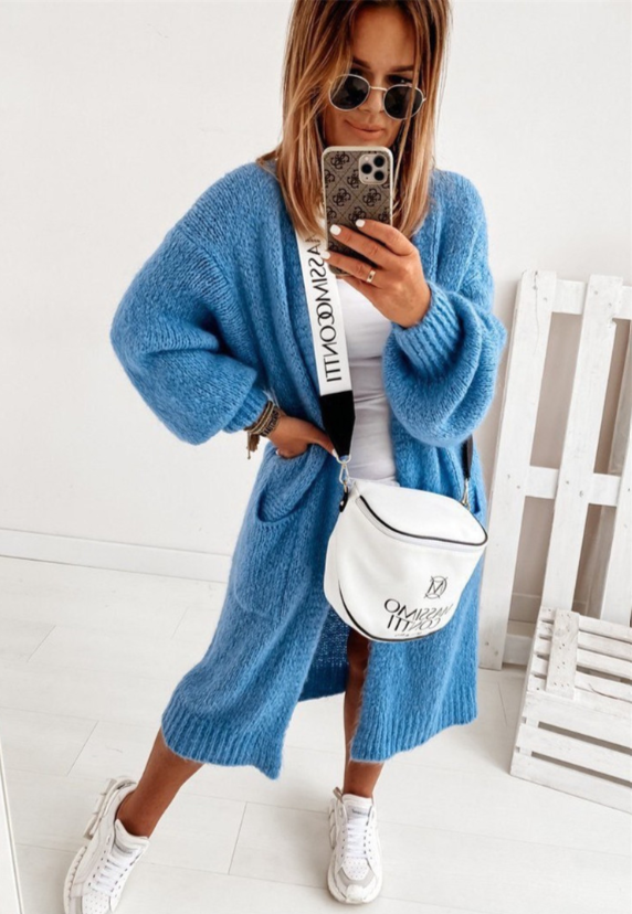 Jessica Cardigan Long Ouvert Devant Pour Femme Hivernal Confortable Et Chic Pour Le Quotidien