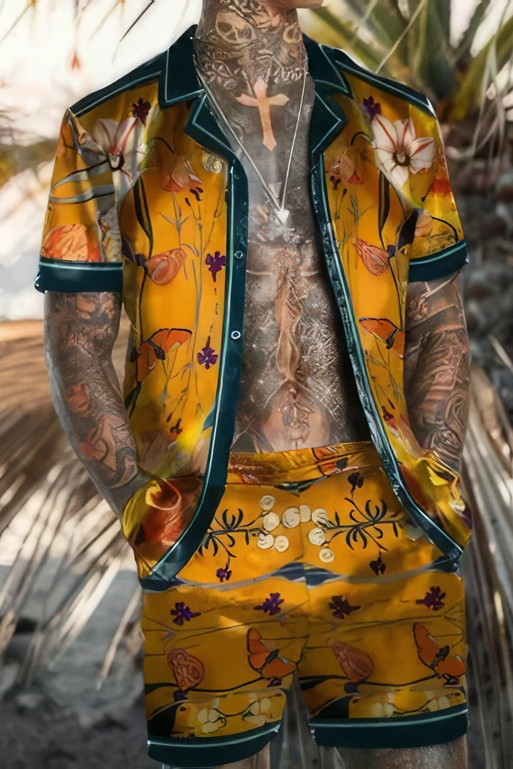 Colorful Hawaiian Shirt Set by Theophil