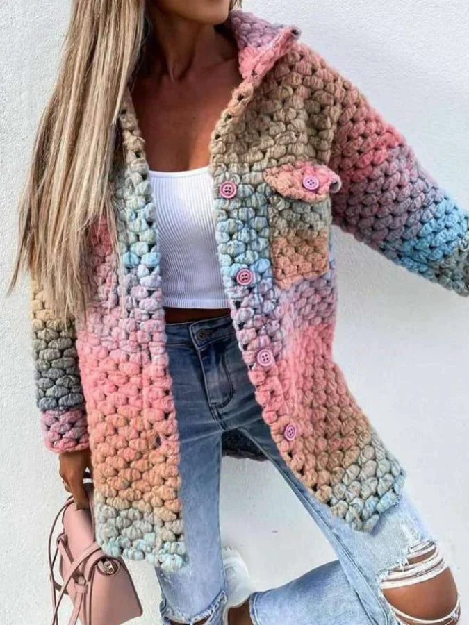 Zoey – Colorful Wool Coat
