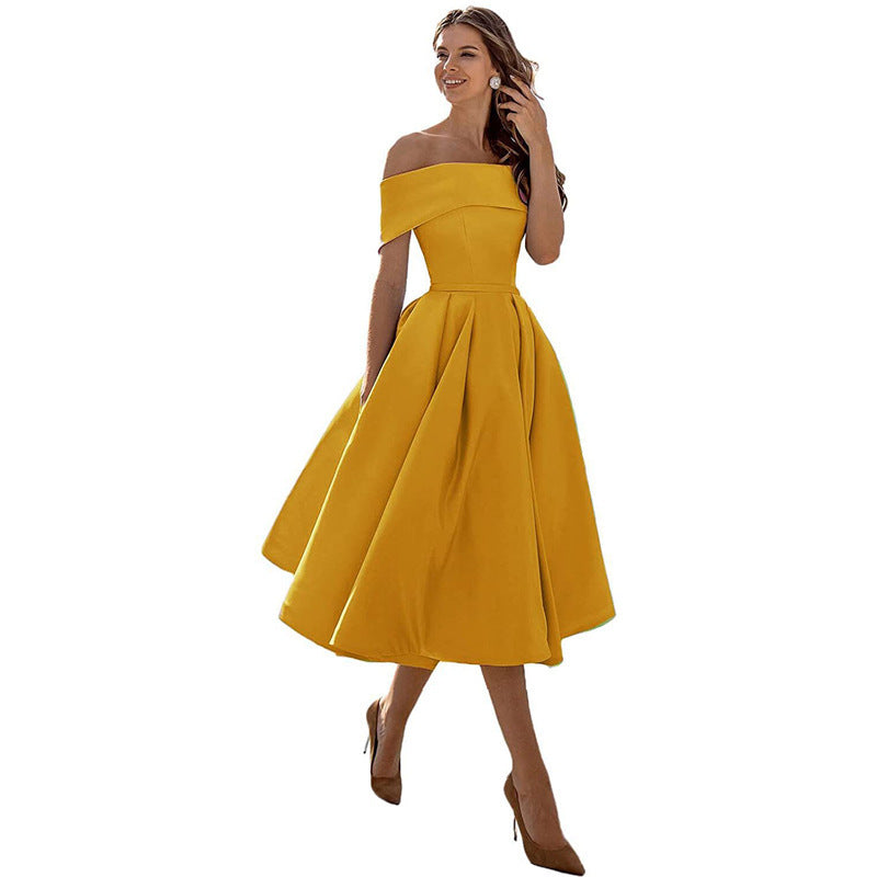 Satin-Partykleid von Fudus: modisch, lässig, trägerlos