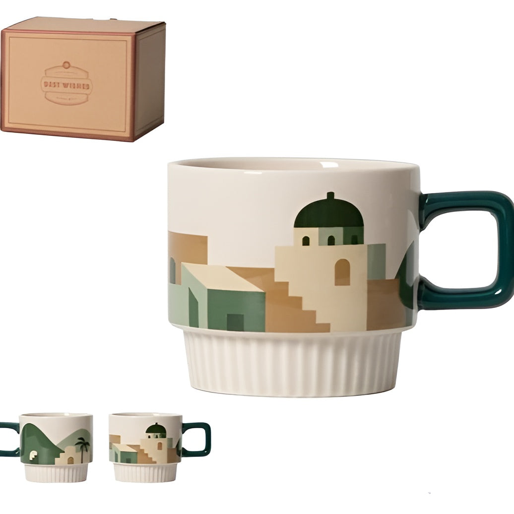 Tasse Artisanale Western Style Café Bohème Chic Céramique Premium Quotidien avec Charme Rustique