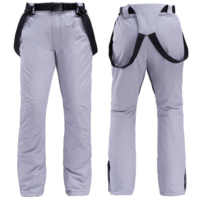 Salopette de Ski Homme Bavette Imperméable Coupe Regular Bretelles Ajustables Longueur Totale