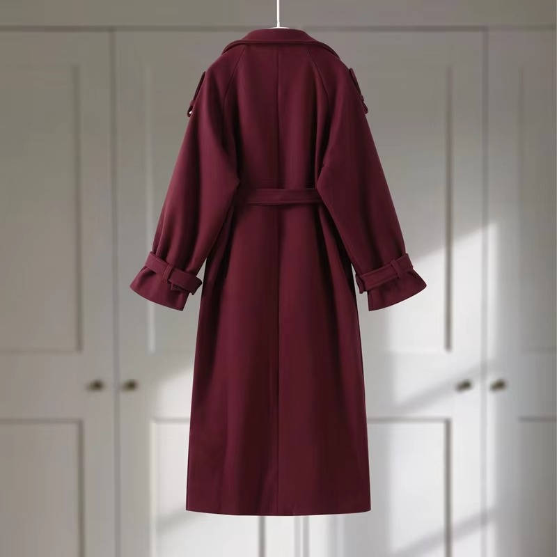 Manteau Trench Long Oversize Femme Professionnel Polyvalent Pour Femme Bureau Automne Hiver